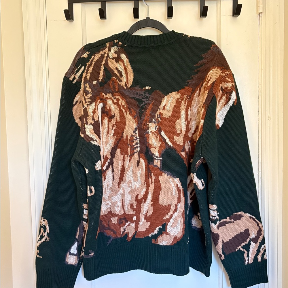 House of Sunny Green and Brown Sweater - Picture 3 of 5